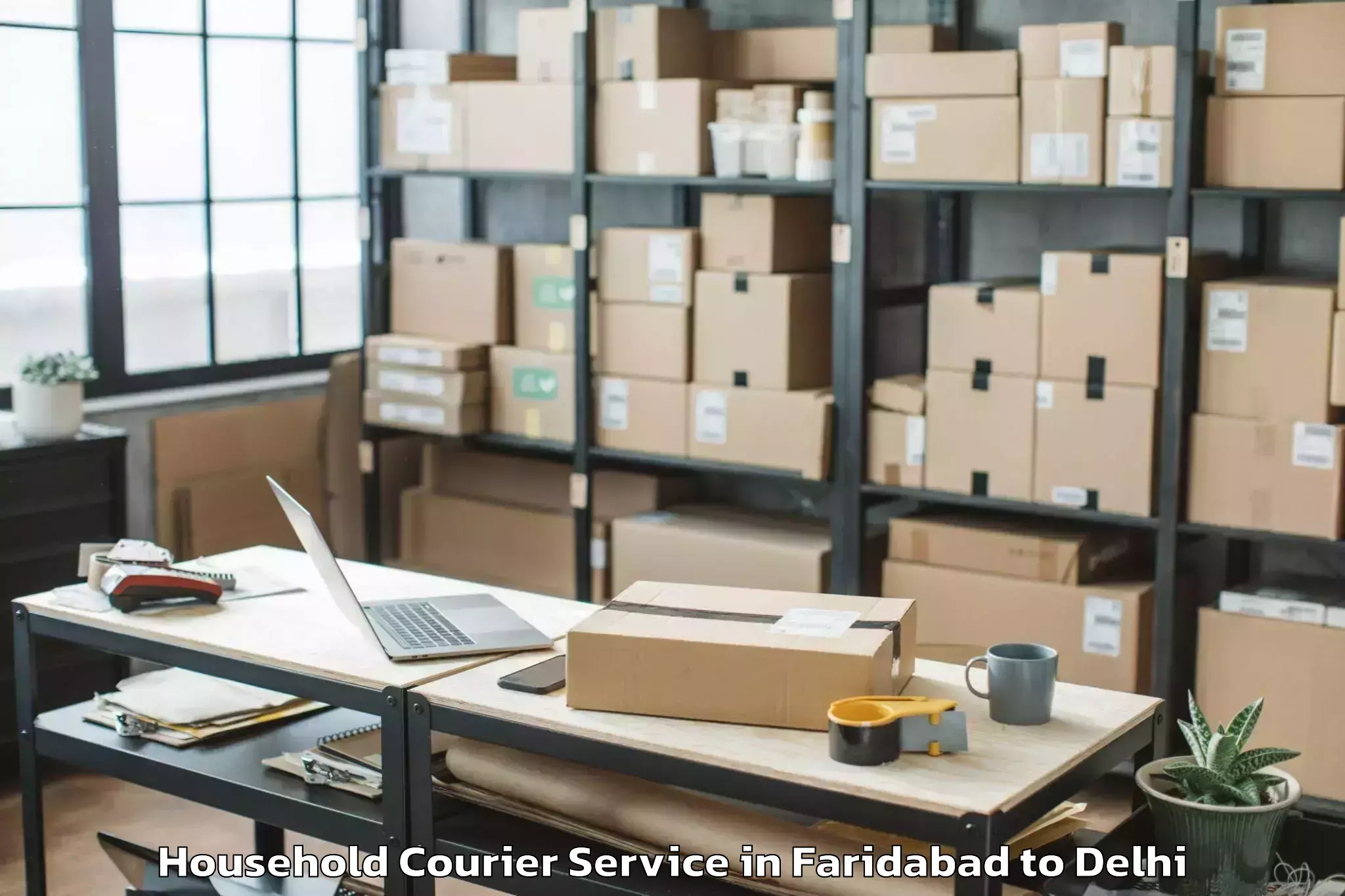 Get Faridabad to Westend Mall Delhi Household Courier